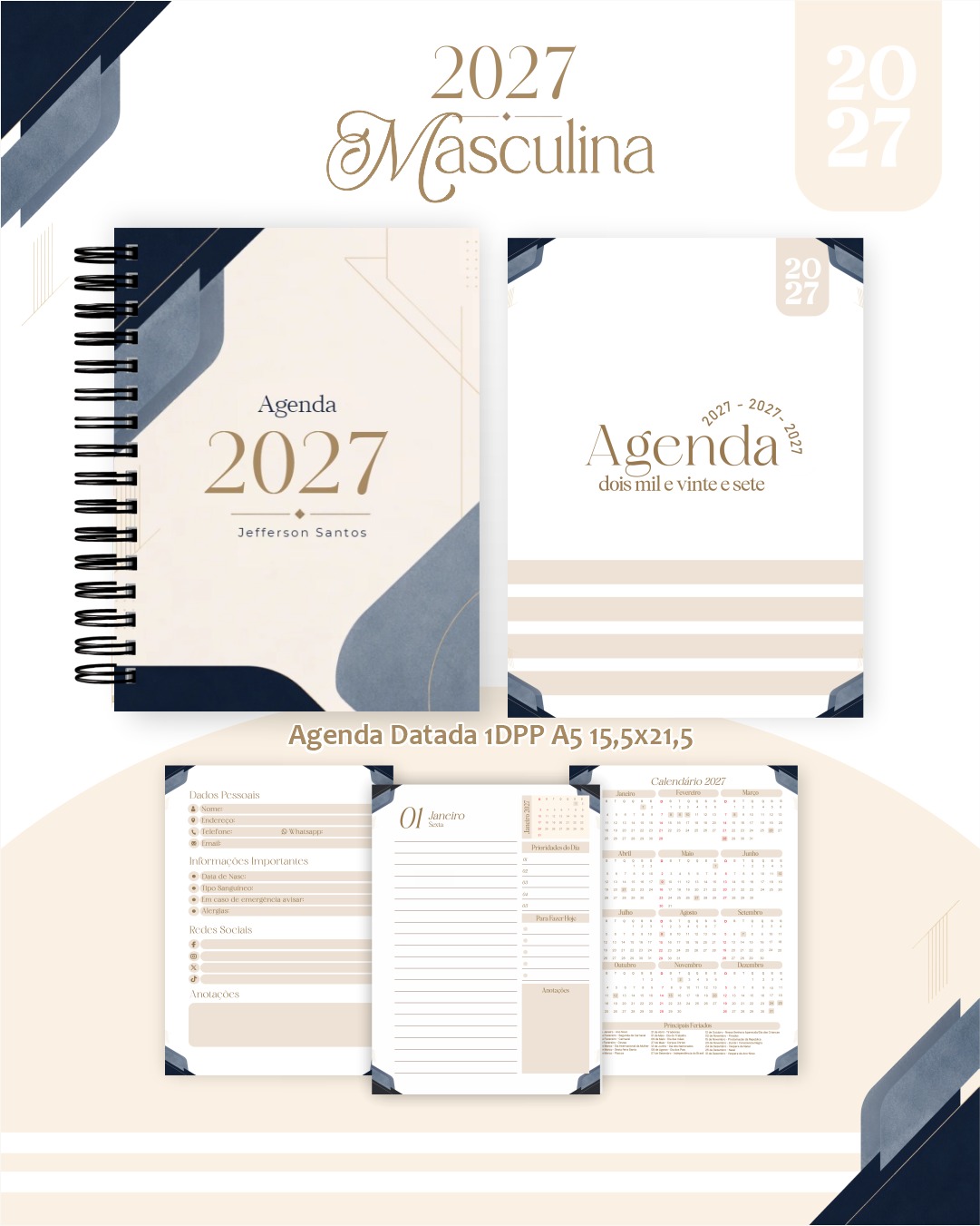 Agenda Coleção Masculina